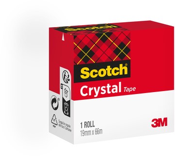 Plakband Scotch Crystal 600 19mmx66m transparant-2