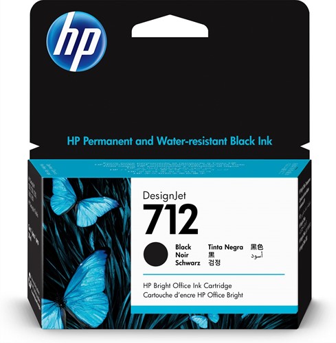 HP 712 38 ml inktcartridge voor DesignJet, zwart