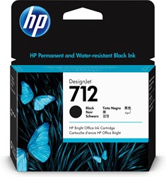 HP 712 80 ml inktcartridge voor DesignJet, zwart