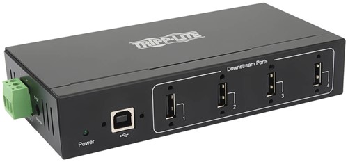 Tripp Lite U223-004-IND-1 interface hub USB 2.0 Type-B 480 Mbit/s Zwart