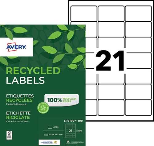 Etiket Avery LR7160-100 63.5x38.1mm recycled wit 2100stuks-3