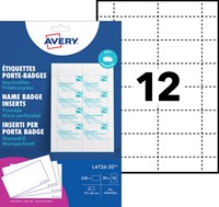 Badgekaart Avery L4726-20 40x75mm microperforatie 20 vel-2