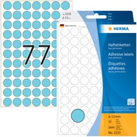Etiket HERMA 2233 rond 13mm blauw 2464stuks-2