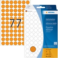 Etiket HERMA 2234 rond 13mm fluor oranje 1848stuks-2