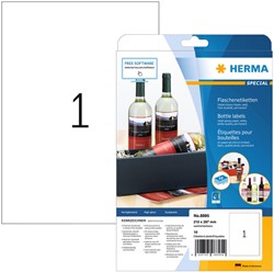 Etiket HERMA 8895 210x297mm A4 10 stuks glossy wit