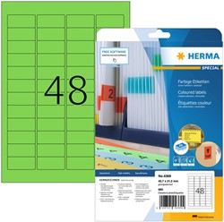 Etiket HERMA 4369 45.7x21.2mm verwijderbaar groen 960 etiketten