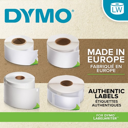 Etiket Dymo labelwriter 99013 36mmx89mm adres transparant doos à 2 rol à 130 stuks-1