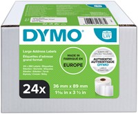 Etiket Dymo LabelWriter adressering 36x89mm 24 rollen á 260 stuks wit-1