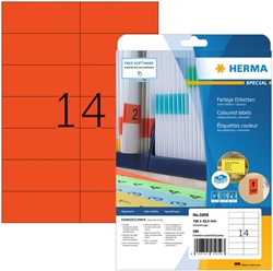 Etiket HERMA 5059 105x42.3mm verwijderbaar rood 280stuks