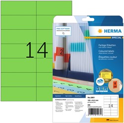 Etiket HERMA 5061 105x42.3mm verwijderbaar groen 280stuks