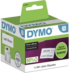 Etiket Dymo LabelWriter naamkaart 41x89mm 1 rol á 300 stuks wit