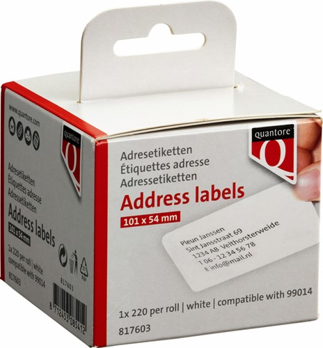 Labeletiket Quantore 99014 54x101mm adres wit-4