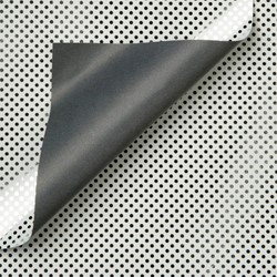 Apparaatrol zilver met stippen 100mx50cm