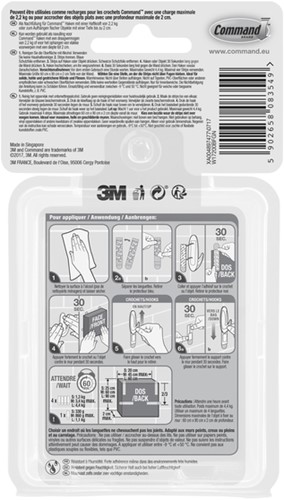 Bevestigingsstrip Command waterbestendig 16 stuks assorti-3