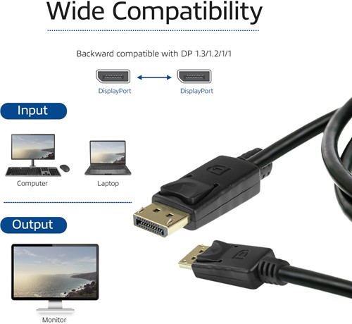 ACT AK4071 DisplayPort kabel 1 m Zwart-3