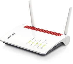 FRITZ!Box 6850 LTE draadloze router Gigabit Ethernet Dual-band (2.4 GHz / 5 GHz) 3G 4G Rood, Wit