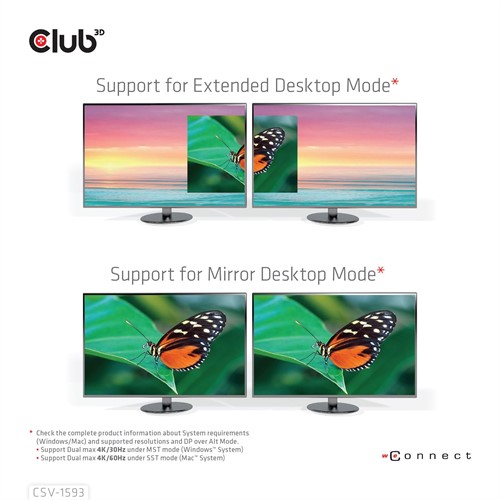 CLUB3D CSV-1593 interface hub USB 3.2 Gen 1 (3.1 Gen 1) Type-C 16200 Mbit/s Metallic-3