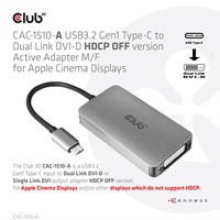 CLUB3D CAC-1510-A video kabel adapter USB Type-C DVI-3