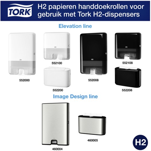 Handdoek Tork H2 Xpress Premium multifold 2-laags 212x340mm 21x110 vel wit 100288-3