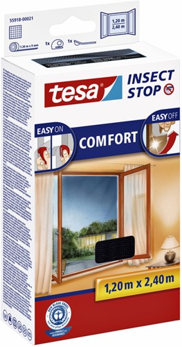 Insectenhor tesa® Insect Stop COMFORT buitendraaiende ramen 1,2x2,4m zwart-2