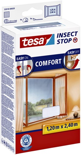 Insectenhor tesa® Insect Stop COMFORT buitendraaiende ramen 1,2x2,4m wit-2