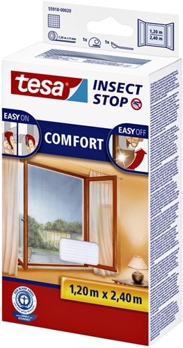Insectenhor tesa® Insect Stop COMFORT buitendraaiende ramen 1,2x2,4m wit-3