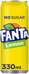 Frisdrank Fanta Lemon No Sugar blikje 0.33l