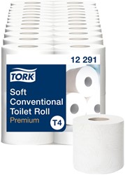 Toiletpapier Tork T4 traditioneel premium 2-laags 198 vel wit 12291