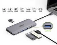 Acer HP.DSCAB.009 notebook dock & poortreplicator Bedraad USB 3.2 Gen 1 (3.1 Gen 1) Type-C Zilver-3