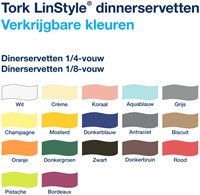 Dinnerservetten Tork Premium LinStyle® 1-laags 50st wit 478711-3