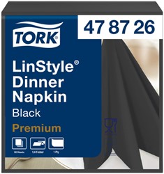 Servetten Tork 478726 LinStyle 1laags 39x39cm zwart 50st.