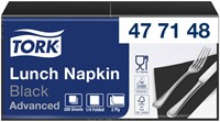 Dinerservet Tork Linstyle Premium 1/8 vouw 1-laags 390x390mm 50 vel zwart 478151-1