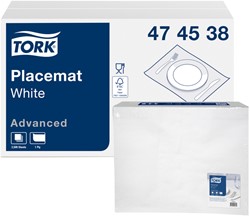 Placemats Tork papier 42x27cm 500st wit 474538