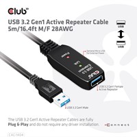 CLUB3D CAC-1404 USB-kabel 5 m USB 3.2 Gen 1 (3.1 Gen 1) USB A Zwart-2