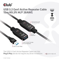 CLUB3D CAC-1406 USB-kabel 15 m USB 3.2 Gen 1 (3.1 Gen 1) USB A Zwart-2