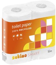 Toiletpapier Satino Smart MT1 2-laags 400vel wit 062470