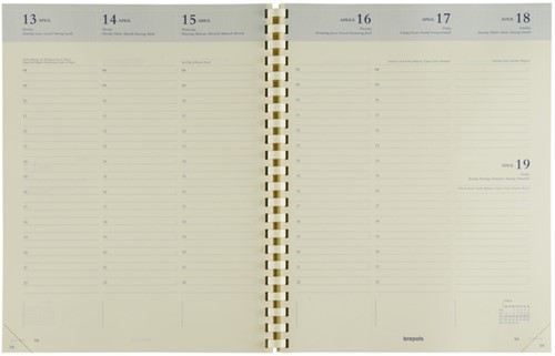 Agendavulling 2027 Brepols Concorde 7dagen/2pagina's crème