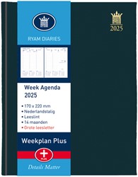 Agenda 2025 Ryam Weekplan Plus Mundior 7dagen/2pagina's zwart