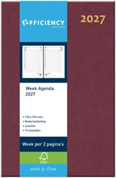 Agenda 2027 Ryam Efficiency Baladek 7dagen/2pagina's bordeaux