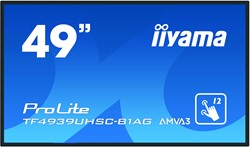 iiyama ProLite TF4939UHSC-B1AG touch screen-monitor 124,5 cm (49") 3840 x 2160 Pixels Multi-touch Multi-gebruiker Zwart
