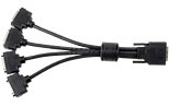 Matrox KX20-to-DVI quad-monitor adapter cable 0,3 m 1x KX20 4x DVI-I Zwart-2