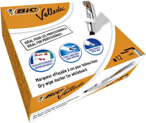 Whiteboardmarker Bic Velleda 1781 schuin large zwart-2