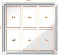 Binnenvitrine Nobo Premium Plus 6xA4 draaideur magnetisch-11