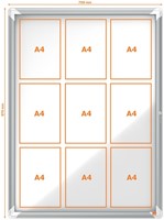 Binnenvitrine Nobo Premium Plus 9xA4 draaideur magnetisch-7