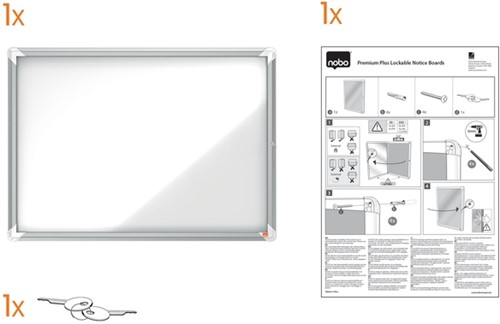 Buitenvitrine Nobo Premium Plus 9xA4 draaideur magnetisch-4