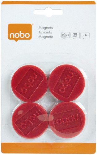 Magneet Nobo 38mm 800gr rood