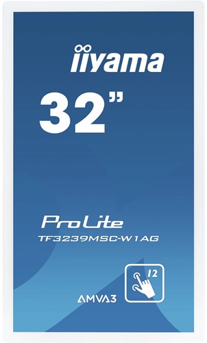 iiyama ProLite TF3239MSC-W1AG touch screen-monitor 80 cm (31.5") 1920 x 1080 Pixels Multi-touch Multi-gebruiker Wit-2