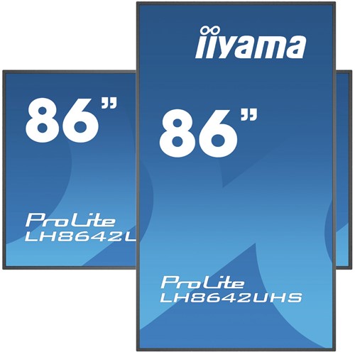 iiyama LH8642UHS-B3 beeldkrant Digitale signage flatscreen 2,17 m (85.6") IPS 4K Ultra HD Zwart Type processor Android 8.0-3