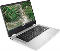 HP Chromebook x360 14a-ca0107nd Hybride (2-in-1) 35,6 cm (14") Touchscreen Full HD Intel® Celeron® 4 GB LPDDR4-SDRAM 64 GB eMMC Wi-Fi 5 (802.11ac) Chrome OS Zilver-3