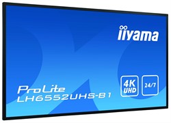 iiyama LH6552UHS-B1 beeldkrant Digitale signage flatscreen 163,8 cm (64.5") IPS 4K Ultra HD Zwart Type processor Android 8.0